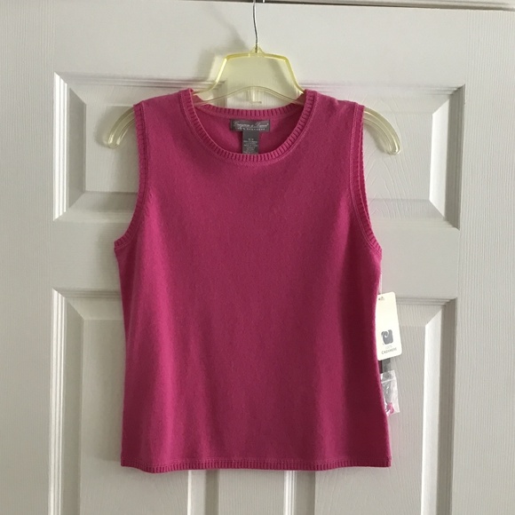 Pink Cashmere sleeveless knit top size S - Picture 5 of 5
